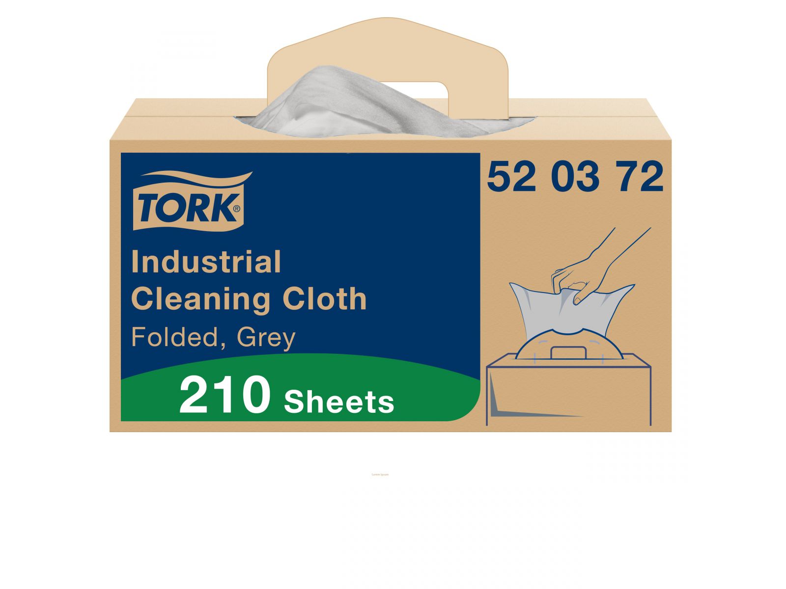 Czyściwo TORK 520372 Industrial 210 listków Grey